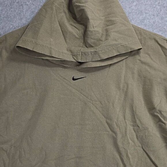 Y2K Nike Hoodie Mens XL Green Center Swoosh Embroidered Circular Logo Pattern - Picture 1 of 12